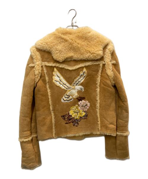 COACH（コーチ）COACH (コーチ) Eagle Raggedy Shearling Jacket ブラウン サイズ:2の古着・服飾アイテム