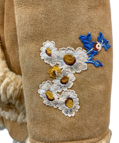 COACH（コーチ）COACH (コーチ) Eagle Raggedy Shearling Jacket ブラウン サイズ:2の古着・服飾アイテム