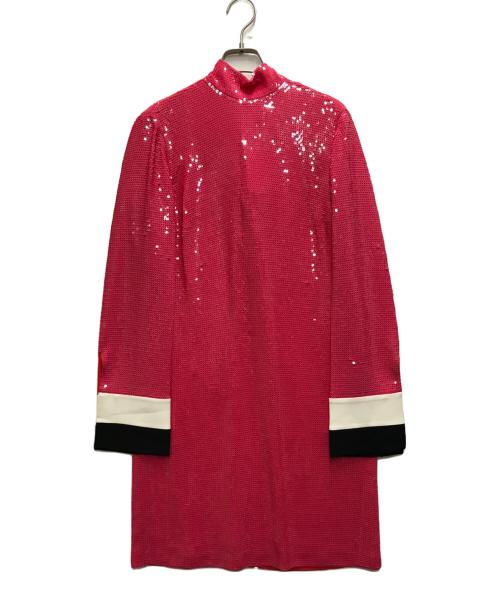 Emilio Pucci（エミリオ プッチ）Emilio Pucci (エミリオ プッチ) スパンコールパーティードレス ピンク サイズ:40（ｲﾀﾘｱ）の古着・服飾アイテム