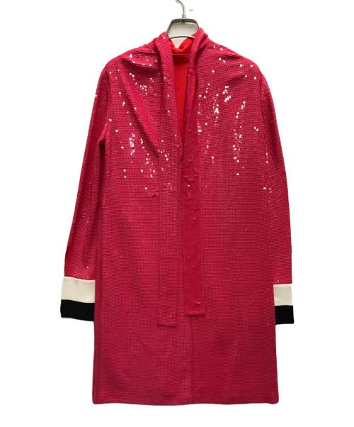 Emilio Pucci（エミリオ プッチ）Emilio Pucci (エミリオ プッチ) スパンコールパーティードレス ピンク サイズ:40（ｲﾀﾘｱ）の古着・服飾アイテム