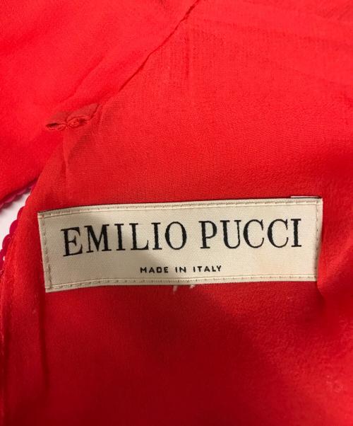 Emilio Pucci（エミリオ プッチ）Emilio Pucci (エミリオ プッチ) スパンコールパーティードレス ピンク サイズ:40（ｲﾀﾘｱ）の古着・服飾アイテム