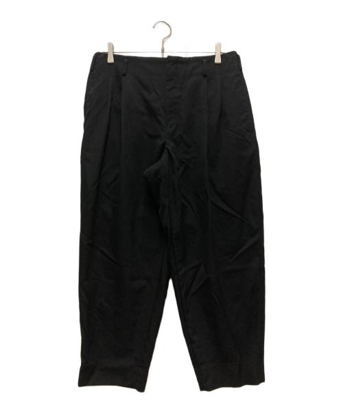 COMME des GARCONS HOMME PLUS（コムデギャルソンオムプリュス）COMME des GARCONS HOMME PLUS (コムデギャルソンオムプリュス) ウールギャバ2タックワイドパンツ ブラック サイズ:Ｓの古着・服飾アイテム