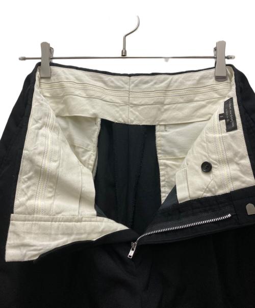 COMME des GARCONS HOMME PLUS（コムデギャルソンオムプリュス）COMME des GARCONS HOMME PLUS (コムデギャルソンオムプリュス) ウールギャバ2タックワイドパンツ ブラック サイズ:Ｓの古着・服飾アイテム