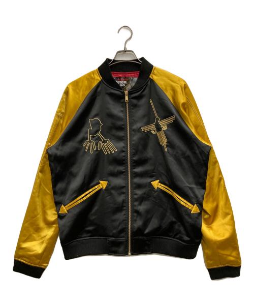 HARDCORE CHOCOLATE（ハードコア チョコレート）HARDCORE CHOCOLATE (ハードコア チョコレート) スカジャン イエロー×ブラック サイズ:XLの古着・服飾アイテム