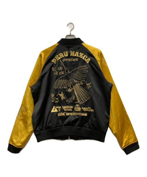 HARDCORE CHOCOLATE（ハードコア チョコレート）HARDCORE CHOCOLATE (ハードコア チョコレート) スカジャン イエロー×ブラック サイズ:XLの古着・服飾アイテム