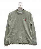 amiアミ）の古着「ハートロゴ刺繍カットソー」｜黄緑