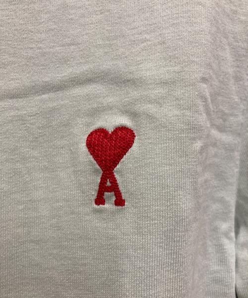 ami（アミ）ami (アミ) ハートロゴ刺繍カットソー 黄緑 サイズ:Ⅿの古着・服飾アイテム