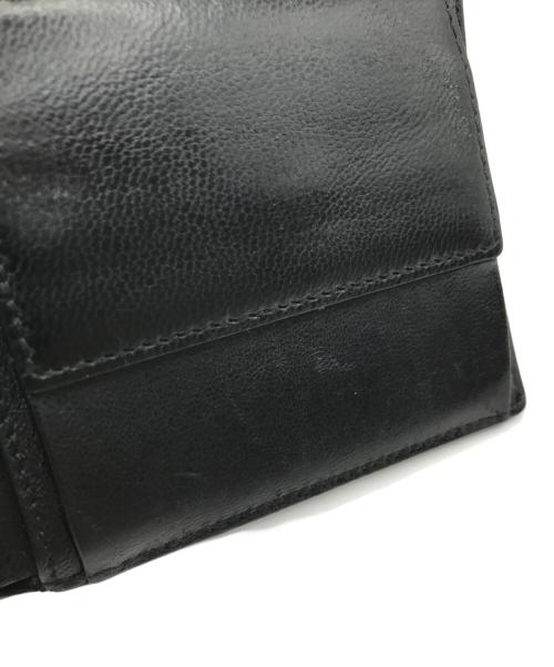 BALENCIAGA（バレンシアガ）BALENCIAGA (バレンシアガ) クロコ型押し2つ折り財布 ブラックの古着・服飾アイテム