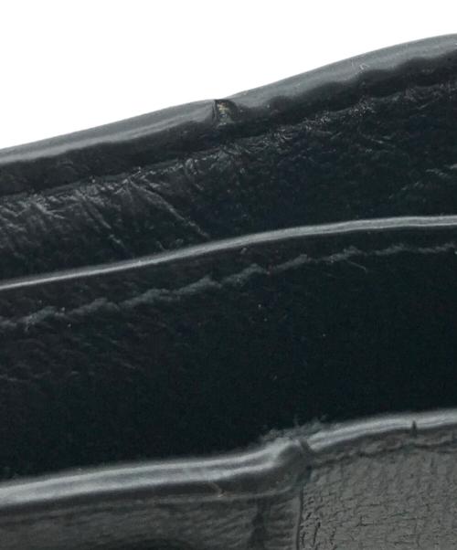 BALENCIAGA（バレンシアガ）BALENCIAGA (バレンシアガ) クロコ型押し2つ折り財布 ブラックの古着・服飾アイテム