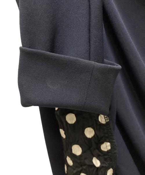 Y's（ワイズ）Y's (ワイズ) ノーカラードットカーディガン ネイビー サイズ:2の古着・服飾アイテム