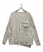 GROUND Yグラウンドワイ）の古着「シワ加工ポケットデザインカットソー」｜ホワイト