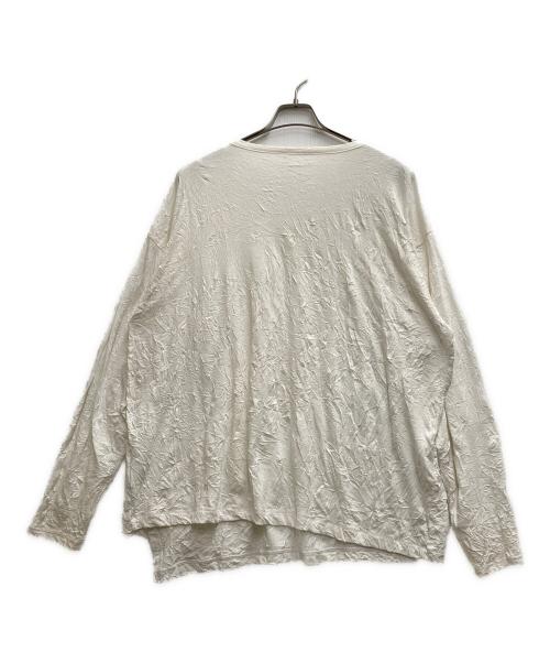 GROUND Y（グラウンドワイ）GROUND Y (グラウンドワイ) シワ加工ポケットデザインカットソー ホワイト サイズ:3の古着・服飾アイテム