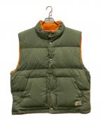 stussyステューシー）の古着「リバーシブルダウンベスト」｜カーキ