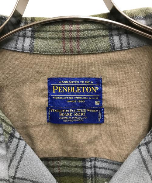 PENDLETON（ペンドルトン）PENDLETON (ペンドルトン) 90s-ウールボードシャツ スカイブルー サイズ:XLの古着・服飾アイテム