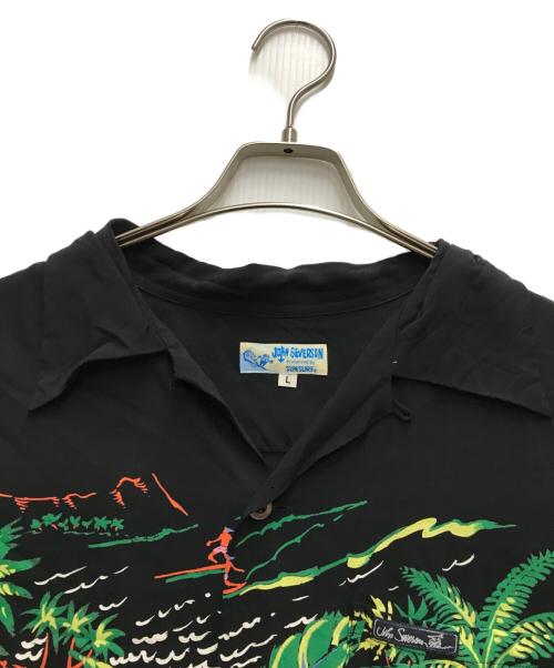 JOHN SEVERSON（ジョン セバーソン）JOHN SEVERSON (ジョン セバーソン) ハワイアンシャツ ブラック サイズ:Lの古着・服飾アイテム