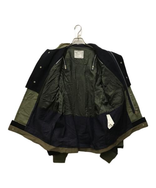 sacai（サカイ）sacai (サカイ) ハイブリッドミリタリージャケット ネイビー サイズ:１の古着・服飾アイテム