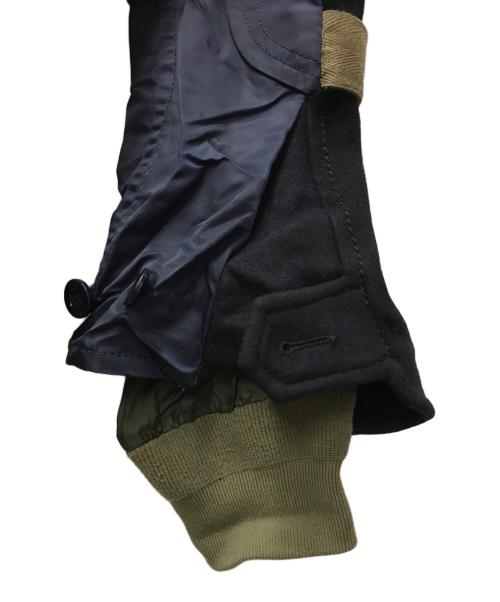 sacai（サカイ）sacai (サカイ) ハイブリッドミリタリージャケット ネイビー サイズ:１の古着・服飾アイテム