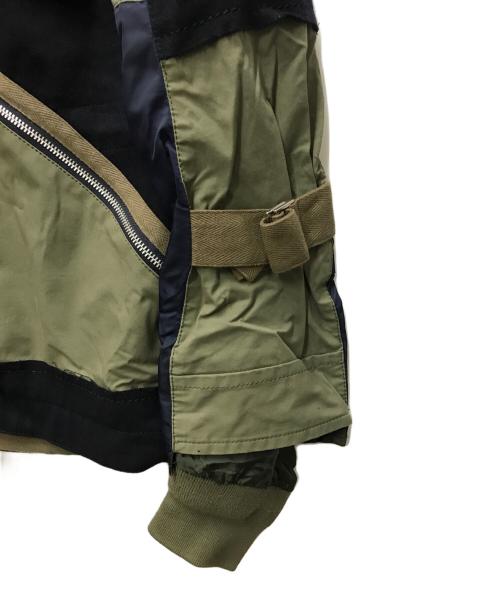 sacai（サカイ）sacai (サカイ) ハイブリッドミリタリージャケット ネイビー サイズ:１の古着・服飾アイテム
