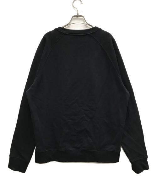 maison kitsune（メゾンキツネ）maison kitsune (メゾンキツネ) フォックススタンプ ロゴスウェット ブラック サイズ:Lの古着・服飾アイテム