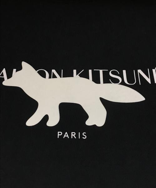 maison kitsune（メゾンキツネ）maison kitsune (メゾンキツネ) フォックススタンプ ロゴスウェット ブラック サイズ:Lの古着・服飾アイテム