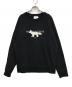 maison kitsune（メゾンキツネ）の古着「フォックススタンプ ロゴスウェット」｜ブラック