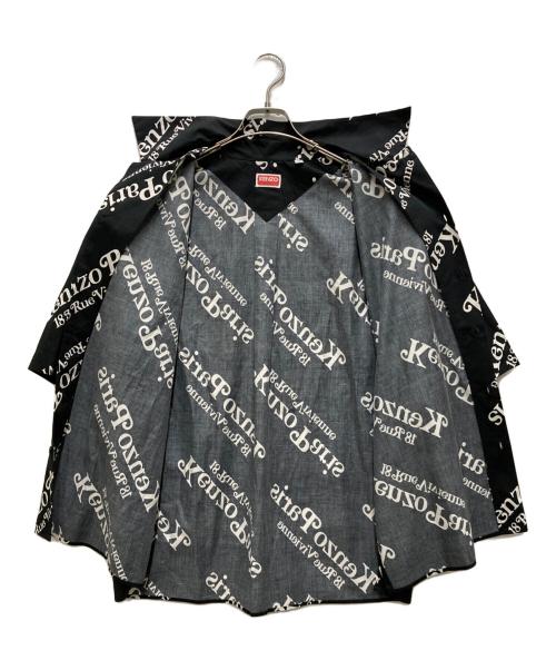 KENZO（ケンゾー）KENZO (ケンゾー) VERDY (ヴェルディ) ロゴオープンカラーシャツ ブラック サイズ:Ｍの古着・服飾アイテム