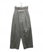 PRANK PROJECTプランクプロジェクト）の古着「Moon Slit Asymmetry Tack Pants」｜グレー