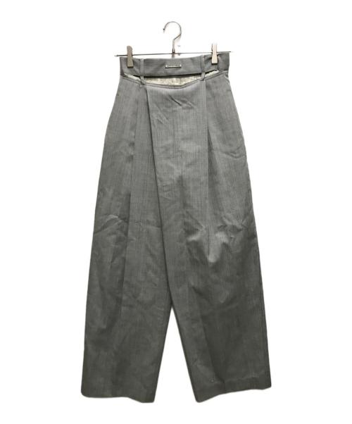 PRANK PROJECT（プランクプロジェクト）PRANK PROJECT (プランクプロジェクト) Moon Slit Asymmetry Tack Pants グレー サイズ:36の古着・服飾アイテム