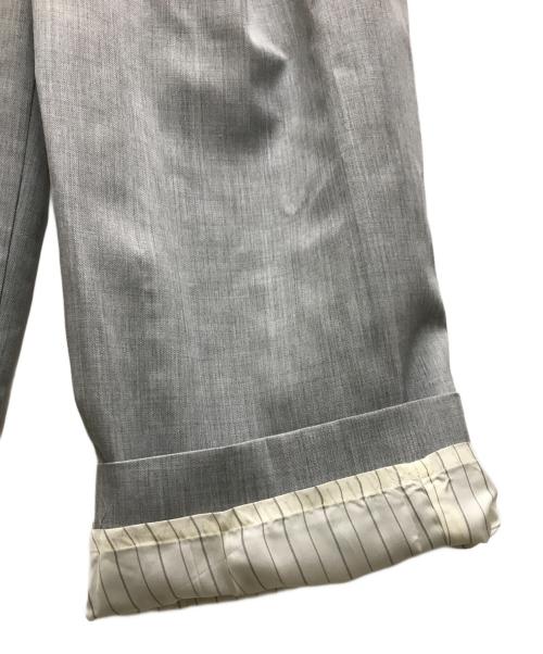 PRANK PROJECT（プランクプロジェクト）PRANK PROJECT (プランクプロジェクト) Moon Slit Asymmetry Tack Pants グレー サイズ:36の古着・服飾アイテム