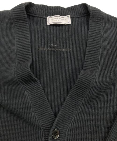 UNIVERSAL PRODUCTS.（ユニバーサルプロダクツ）UNIVERSAL PRODUCTS. (ユニバーサルプロダクツ) YAAH WAFFLE CARDIGAN ブラック サイズ:Lの古着・服飾アイテム