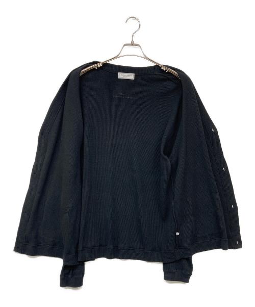 UNIVERSAL PRODUCTS.（ユニバーサルプロダクツ）UNIVERSAL PRODUCTS. (ユニバーサルプロダクツ) YAAH WAFFLE CARDIGAN ブラック サイズ:Lの古着・服飾アイテム