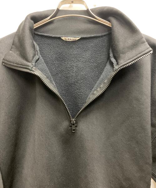 AURALEE（オーラリー）AURALEE (オーラリー) BAGGY POLYESTER SWEAT HALF ZIP ブラック サイズ:5の古着・服飾アイテム