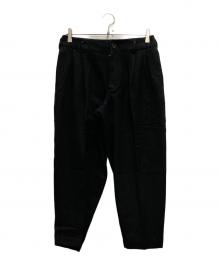 COMME des GARCONS SHIRT（コムデギャルソンシャツ）の古着「タックウールパンツ」｜ブラック
