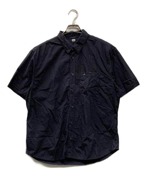 C.P COMPANY（シーピーカンパニー）C.P COMPANY (シーピーカンパニー) ポプリンS/Sシャツ ネイビー サイズ:Ｌの古着・服飾アイテム