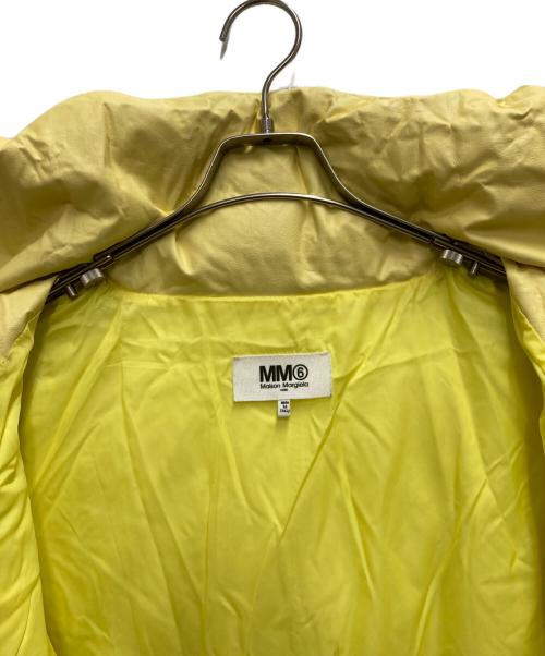 MM6 Maison Margiela（エムエムシックスメゾンマルジェラ）MM6 Maison Margiela (エムエムシックスメゾンマルジェラ) フェイクレザーダウンコート イエロー サイズ:Sの古着・服飾アイテム