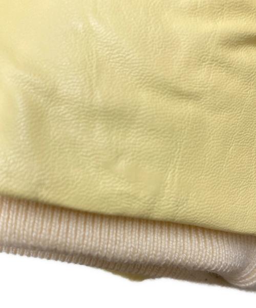 MM6 Maison Margiela（エムエムシックスメゾンマルジェラ）MM6 Maison Margiela (エムエムシックスメゾンマルジェラ) フェイクレザーダウンコート イエロー サイズ:Sの古着・服飾アイテム