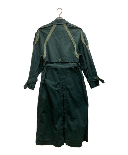 KENZO（ケンゾー）KENZO (ケンゾー) コットンギャバジン トレンチコート グリーン サイズ:36の古着・服飾アイテム