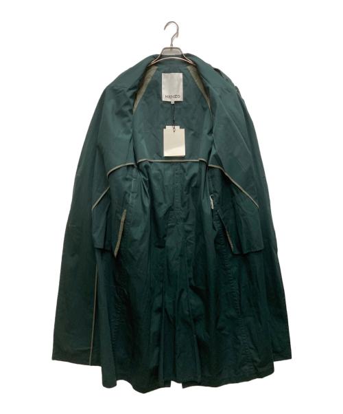 KENZO（ケンゾー）KENZO (ケンゾー) コットンギャバジン トレンチコート グリーン サイズ:36の古着・服飾アイテム