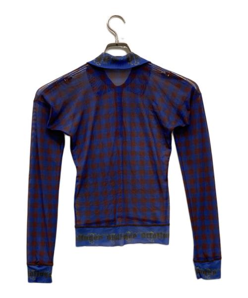 ottolinger（オットリンガー）OTTOLINGER (オットリンガー) シアーポロシャツ ブルー サイズ:Ｓの古着・服飾アイテム