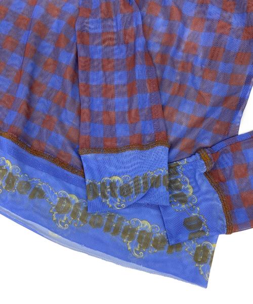 ottolinger（オットリンガー）OTTOLINGER (オットリンガー) シアーポロシャツ ブルー サイズ:Ｓの古着・服飾アイテム