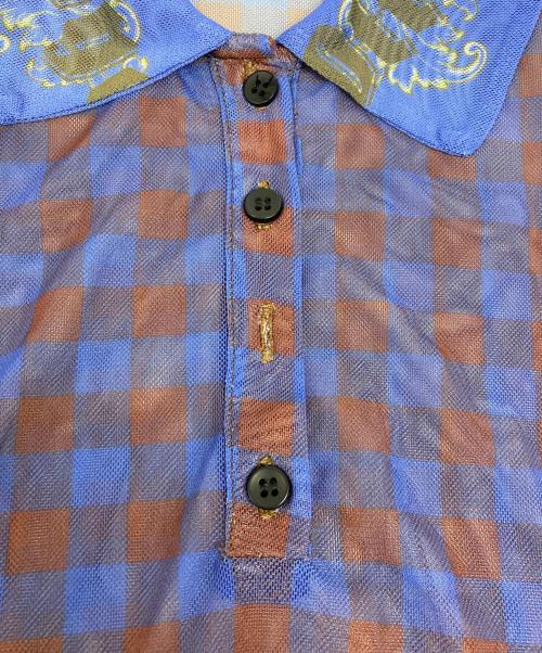 ottolinger（オットリンガー）OTTOLINGER (オットリンガー) シアーポロシャツ ブルー サイズ:Ｓの古着・服飾アイテム