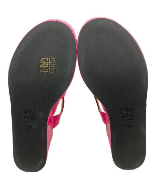 LOEWE（ロエベ）LOEWE (ロエベ) プラットフォームサンダル ピンク サイズ:36の古着・服飾アイテム