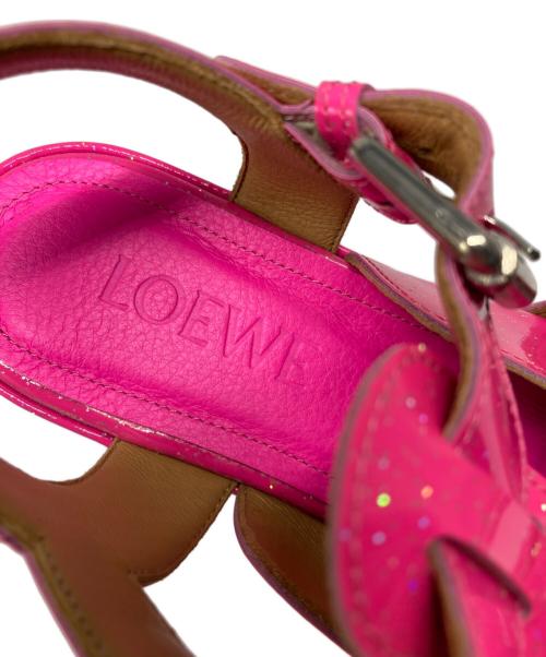 LOEWE（ロエベ）LOEWE (ロエベ) プラットフォームサンダル ピンク サイズ:36の古着・服飾アイテム