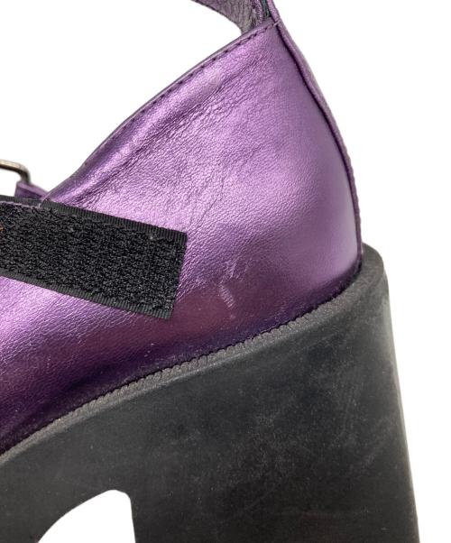 NODALETO（ノダレト）NODALETO (ノダレト) Heaven by Marc Jacobs (ヘブンバイマークジェイコブス) スクエアトゥーパンプス パープル サイズ:36の古着・服飾アイテム