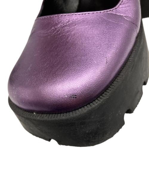 NODALETO（ノダレト）NODALETO (ノダレト) Heaven by Marc Jacobs (ヘブンバイマークジェイコブス) スクエアトゥーパンプス パープル サイズ:36の古着・服飾アイテム