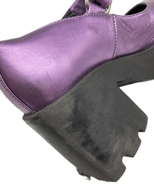 NODALETO（ノダレト）NODALETO (ノダレト) Heaven by Marc Jacobs (ヘブンバイマークジェイコブス) スクエアトゥーパンプス パープル サイズ:36の古着・服飾アイテム