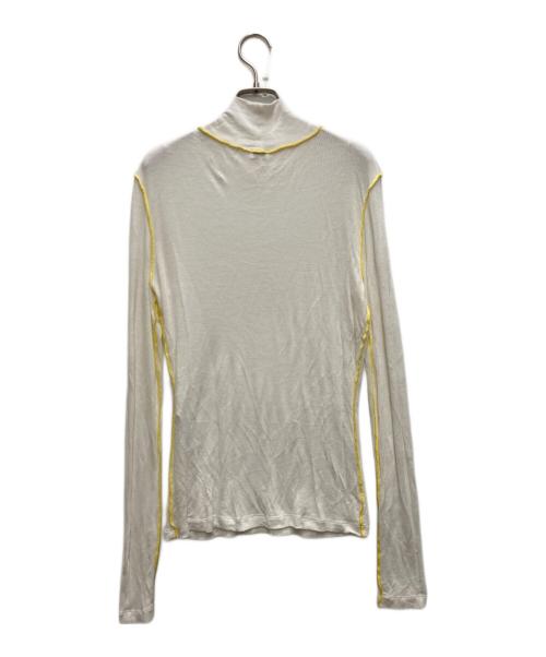 LOEWE（ロエベ）LOEWE (ロエベ) ハイネック リブ トップス ホワイト サイズ:Ｌの古着・服飾アイテム