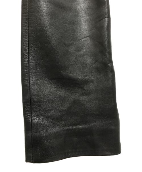 agnes b homme（アニエスベーオム）agnes b homme (アニエスベーオム) レザー5ポケットパンツ ブラック サイズ:40の古着・服飾アイテム