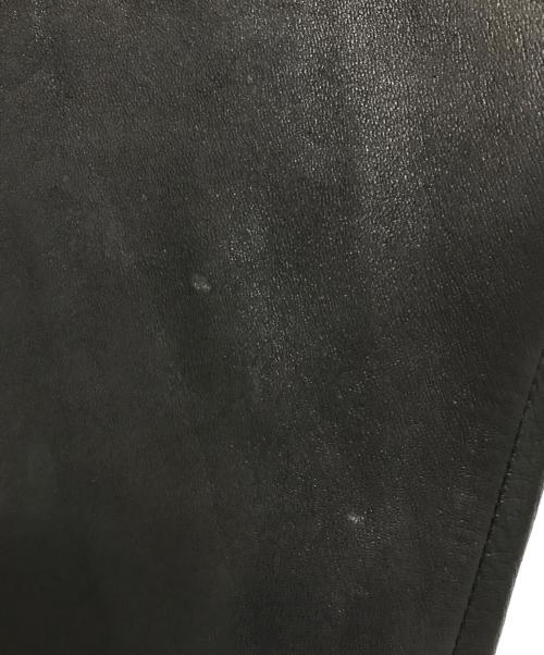 agnes b homme（アニエスベーオム）agnes b homme (アニエスベーオム) レザー5ポケットパンツ ブラック サイズ:40の古着・服飾アイテム