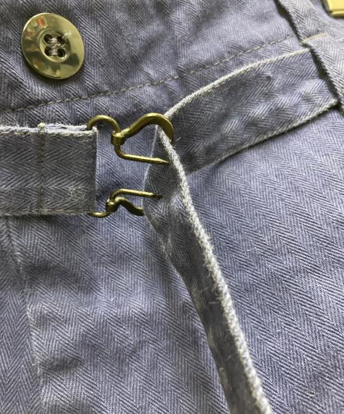EURO VINTAGE（ユーロヴィンテージ）EURO VINTAGE (ユーロヴィンテージ) 60~70'sヘリンボーンユーロワークパンツ ネイビー サイズ:52の古着・服飾アイテム